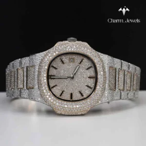 Iced Out Full VVS Moissanite Diamond Stainless Steel Watch